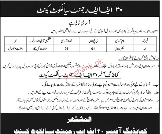 Pakistan Army’s 30 FF Regiment